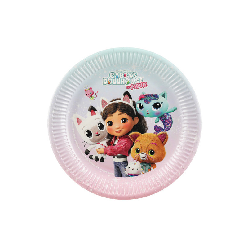 Paper plates Gabby's Dollhouse, mix, 23 cm (1 pkt / 6 pc.) Paper plates Gabby's Dollhouse, mix, 23 cm (1 pkt / 6 pc.)