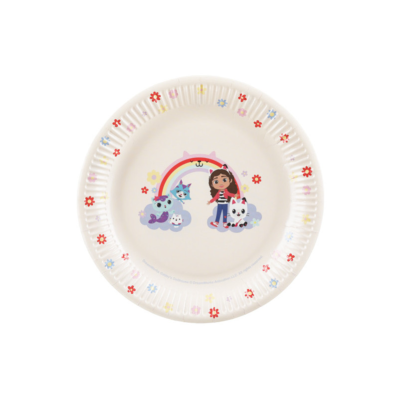 Paper plates Gabby's Dollhouse, mix, 23 cm (1 pkt / 6 pc.) Paper plates Gabby's Dollhouse, mix, 23 cm (1 pkt / 6 pc.)