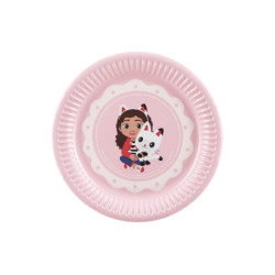 Paper plates Gabby's Dollhouse, mix, 18 cm (1 pkt / 6 pc.) Paper plates Gabby's Dollhouse, mix, 18 cm (1 pkt / 6 pc.)