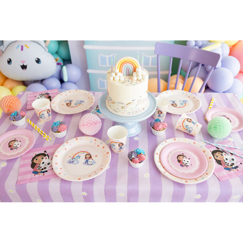 Paper plates Gabby's Dollhouse, mix, 18 cm (1 pkt / 6 pc.) Paper plates Gabby's Dollhouse, mix, 18 cm (1 pkt / 6 pc.)