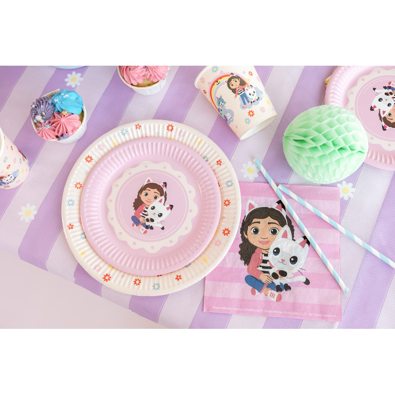 Paper plates Gabby's Dollhouse, mix, 18 cm (1 pkt / 6 pc.) Paper plates Gabby's Dollhouse, mix, 18 cm (1 pkt / 6 pc.)