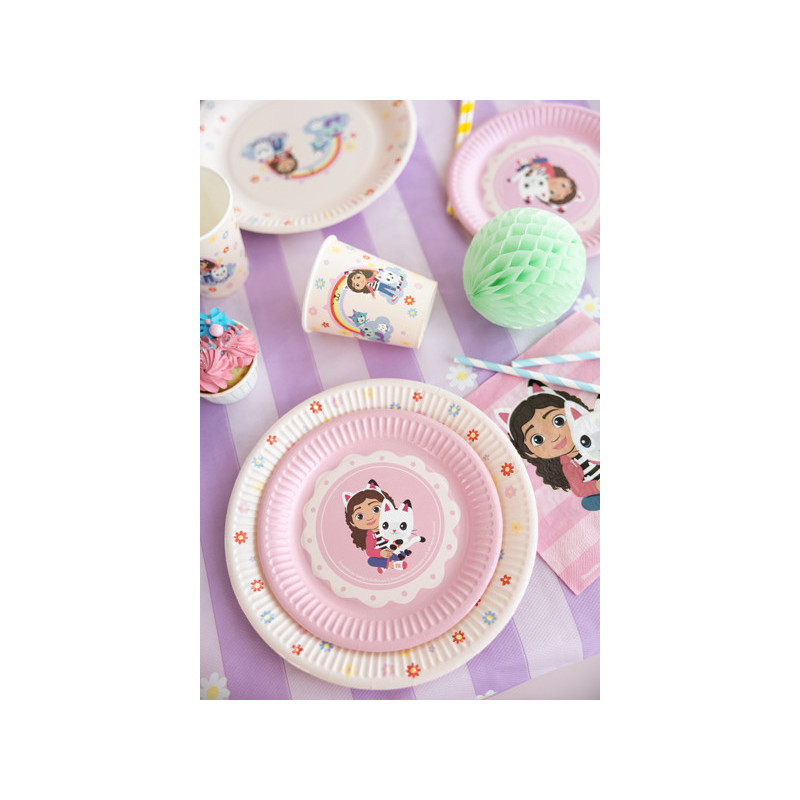 Paper plates Gabby's Dollhouse, mix, 18 cm (1 pkt / 6 pc.) Paper plates Gabby's Dollhouse, mix, 18 cm (1 pkt / 6 pc.)