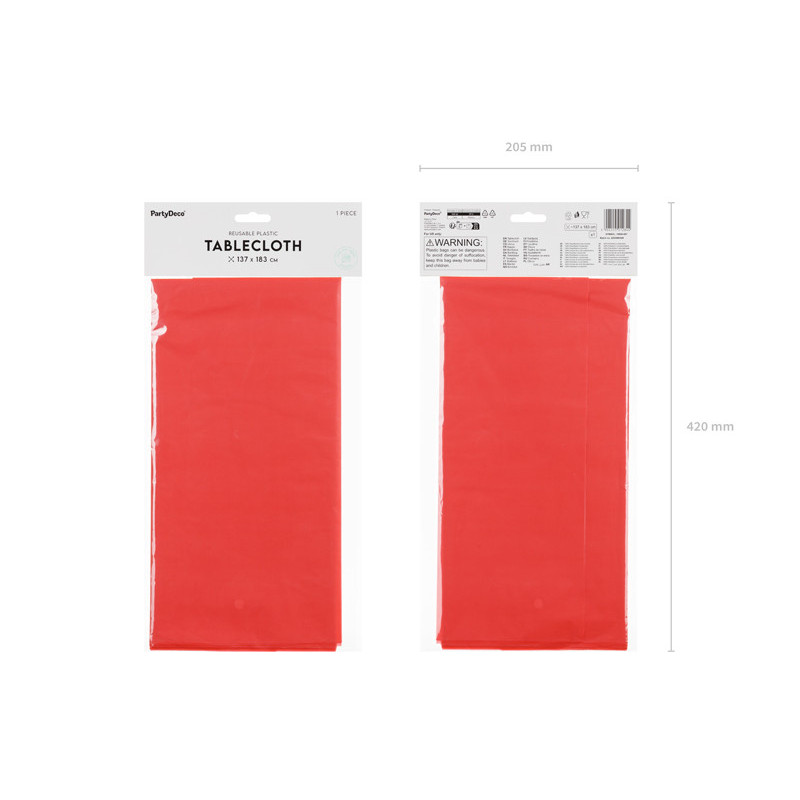 Tablecloth, 137x183 cm, red