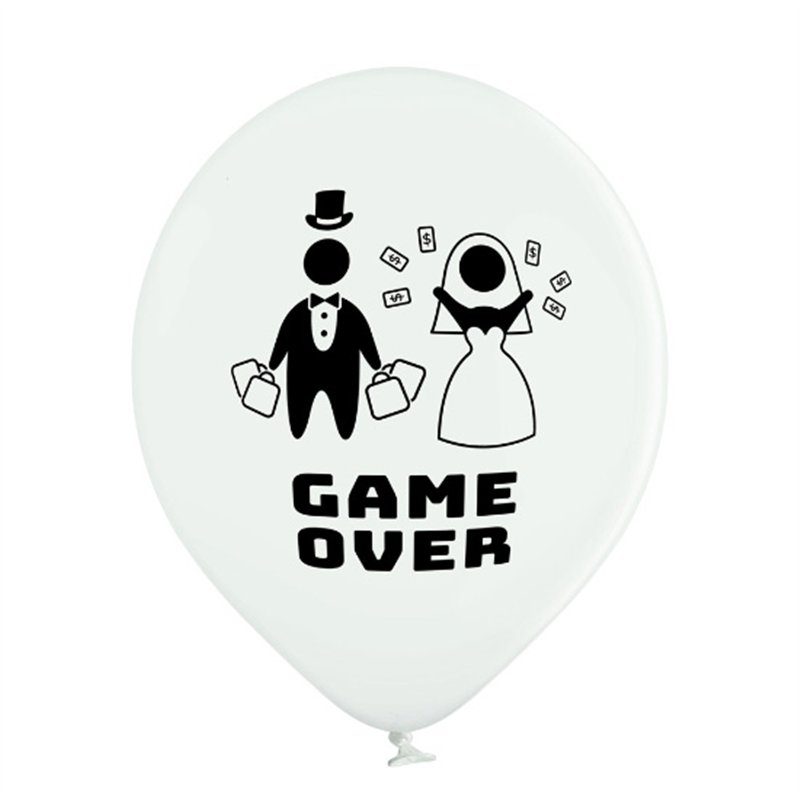 50 stk. Latexballoner Hvide Game Over 30 cm – Sjov og unik stemning til bryllupsfesten 50 stk. Latexballoner Hvide Game Over 30 cm – Sjov og unik stemning til bryllupsfesten