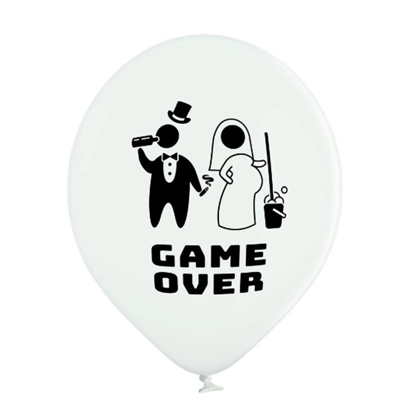 50 stk. Latexballoner Hvide Game Over 30 cm – Sjov og unik stemning til bryllupsfesten 50 stk. Latexballoner Hvide Game Over 30 cm – Sjov og unik stemning til bryllupsfesten