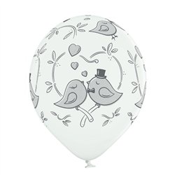 50 stk. Latexballoner Hvide Love Birds 30 cm – Sjov og unik stemning til bryllupsfesten 50 stk. Latexballoner Hvide Love Birds 30 cm – Sjov og unik stemning til bryllupsfesten