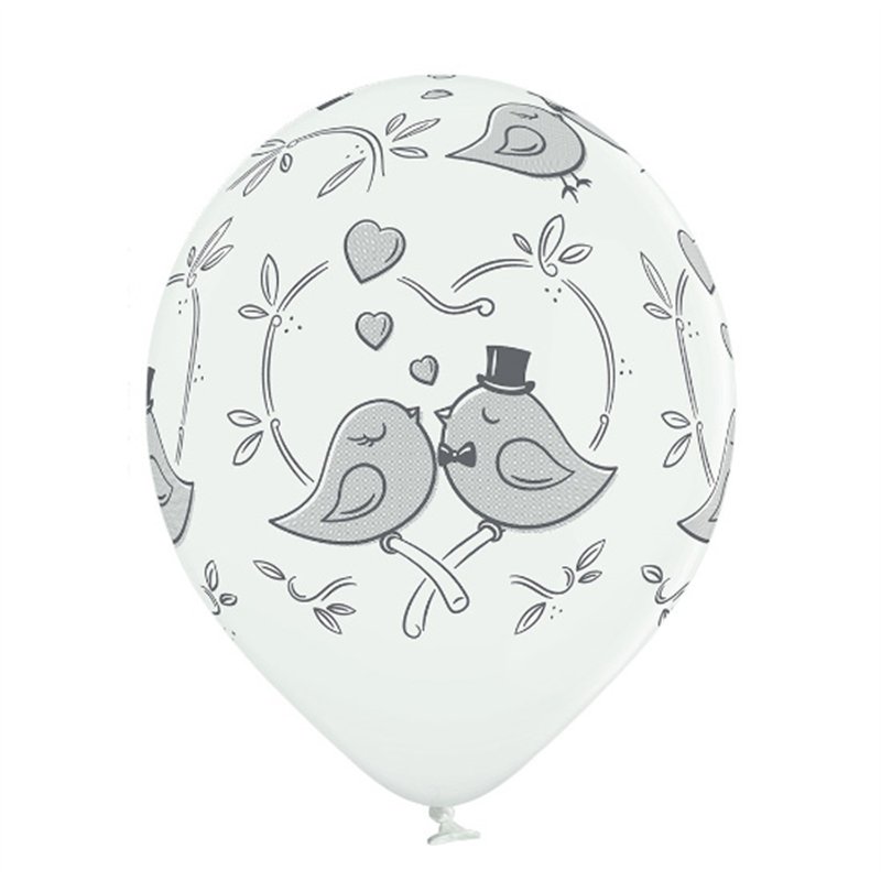 50 stk. Latexballoner Hvide Love Birds 30 cm – Sjov og unik stemning til bryllupsfesten 50 stk. Latexballoner Hvide Love Birds 30 cm – Sjov og unik stemning til bryllupsfesten