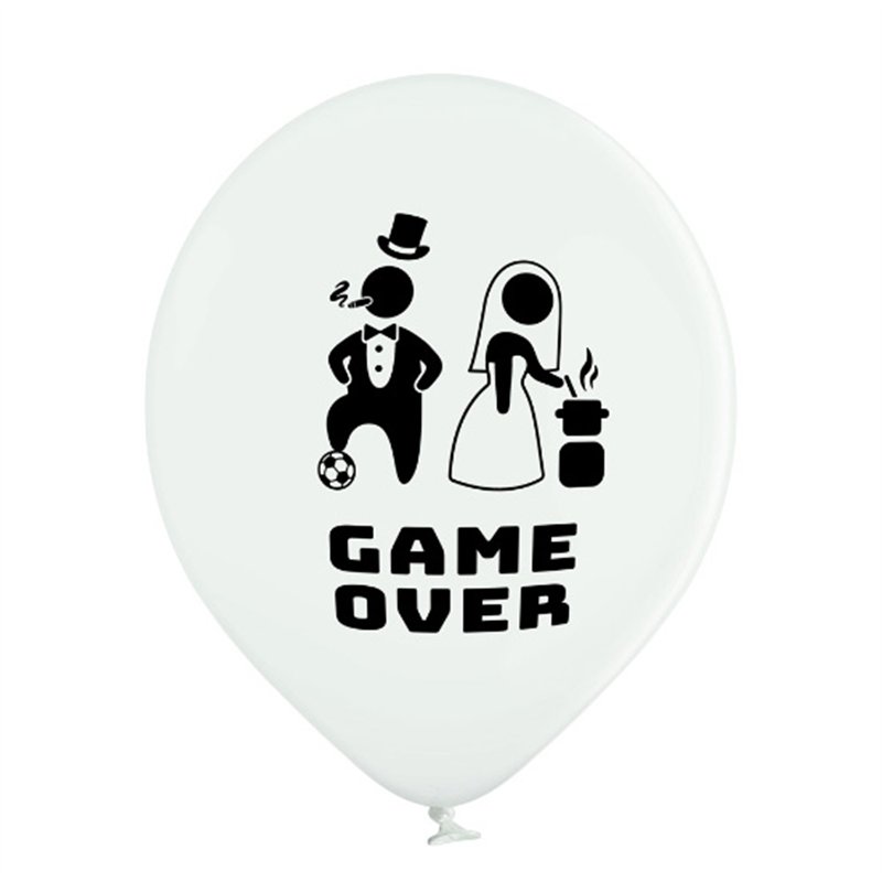 50 stk. Latexballoner Hvide Game Over 30 cm – Sjov og unik stemning til bryllupsfesten 50 stk. Latexballoner Hvide Game Over 30 cm – Sjov og unik stemning til bryllupsfesten