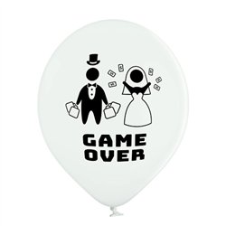 50 stk. Latexballoner Hvide Game Over 30 cm – Sjov og unik stemning til bryllupsfesten 50 stk. Latexballoner Hvide Game Over 30 cm – Sjov og unik stemning til bryllupsfesten