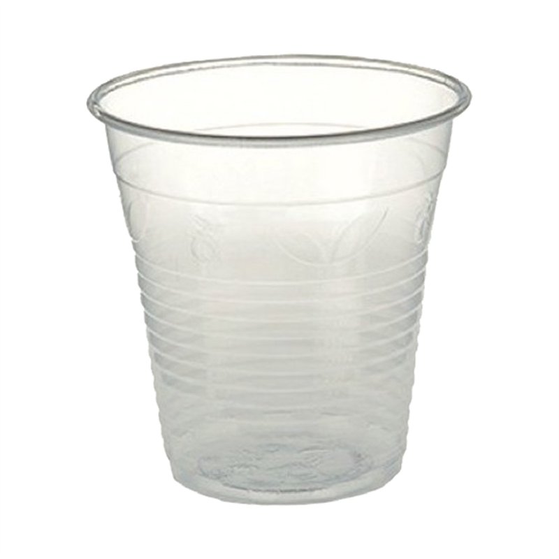 100 stk. Bionedbrydelige Plastglas 160 ml Transparent &ndash; 100% komposterbare 