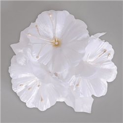 Hvid Stokrose Lysmanchet &Oslash;10 cm &ndash; Tidl&oslash;s sk&oslash;nhed til dine lys og festlige borde