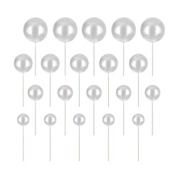 20 stk. Kagetopper Kugler S&oslash;lv ass. st&oslash;rrelser &ndash; Skab eksklusiv og festlig kagedekoration