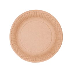 50 stk. Brune Paptallerkener 18 cm &ndash; Perfekt til b&aelig;redygtige fester og events