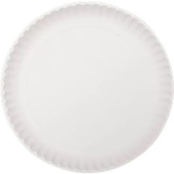 40 stk. Bionedbrydelige Paptallerkner Hvid 23 cm &ndash; Perfekt til fest uden opvask