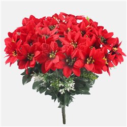 Kunstig Julestjerne Buket 43 cm &ndash; Romantisk flair til hjemmet, holder evigt