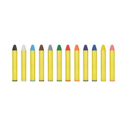 Face paint crayons (1 pkt / 12 pc.)