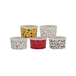 25 stk. Engangs isb&aelig;gre Memphis design 130 ml mix &ndash; Skab uforglemmelig fest med stil!