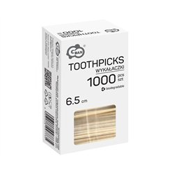 1000 stk. Enkeltindpakkede Tandstikker Birketr&aelig; 65 mm &ndash; Hygiejnisk elegance til enhver begivenhed
