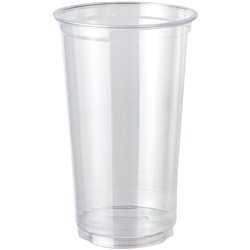 50 stk Plastikglas 500 ml bl&oslash;d plast - Genbrugelige 9,5 cm diameter