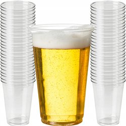 1200 stk. Genbrugelige Plastikglas 500 ml transparente &ndash; Praktisk elegance til festen