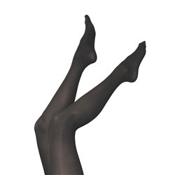 Sort 60 DEN Str&oslash;mpebukser onesize i nylon &ndash; Elegant & holdbar til fest & udkl&aelig;dning.