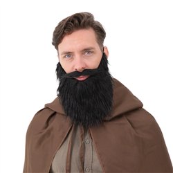 Fyldigt Fuldskæg Sort til Kostumer & Temafest – Unik forvandling med maskulin charme
