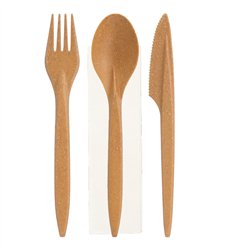 25 stk. Øko Bestiksæt i WPC – Bæredygtig elegance til enhver anledning