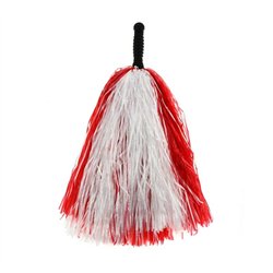 1 stk. Pom Pom r&oslash;d og hvid 40 cm &ndash; Klar-til-brug for festlig og energisk heppestemning