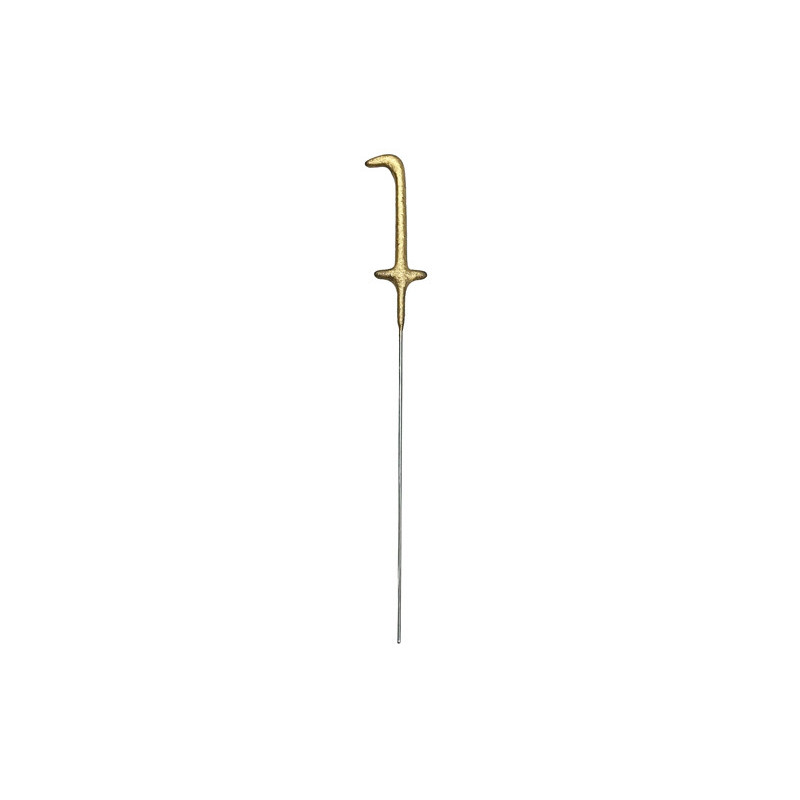 Sparkler Number 1, gold, 15 cm Sparkler Number 1, gold, 15 cm