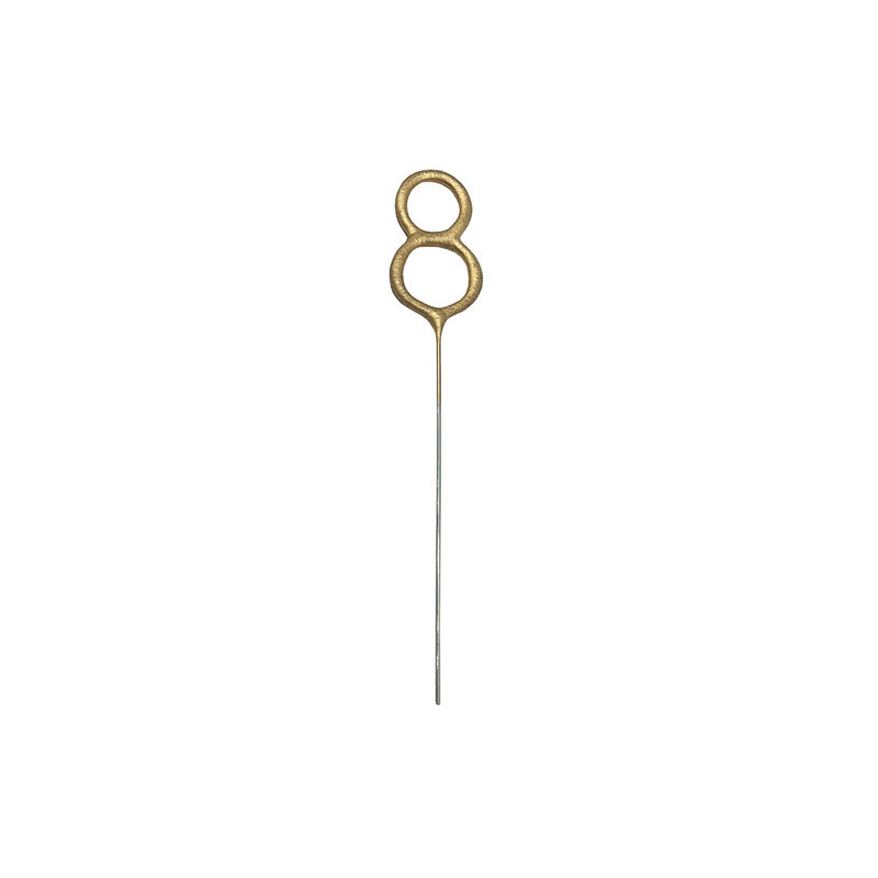 Sparkler Number 8, gold, 15 cm Sparkler Number 8, gold, 15 cm