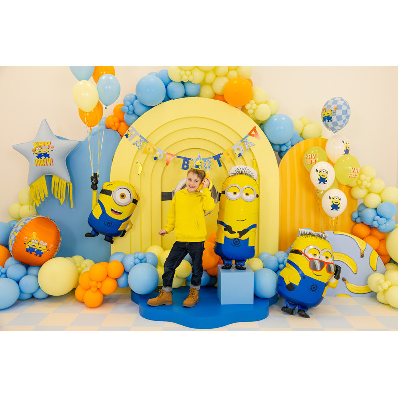 Foil balloon Star with tassels Minions, 72x72 cm, mix