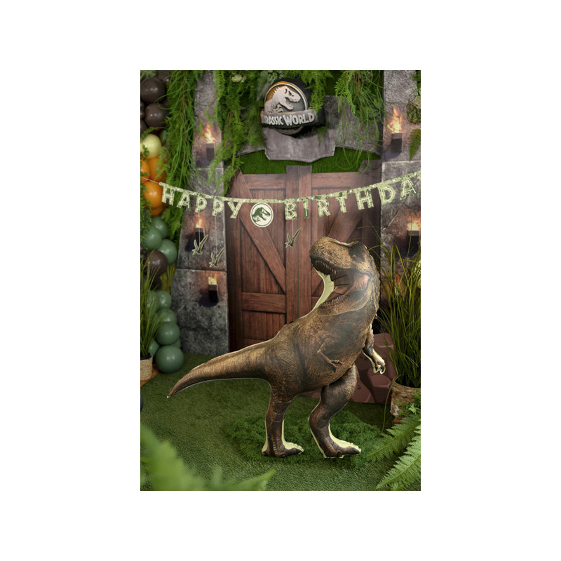 Foil balloon Jurassic World T-Rex, 92x98 cm, brown