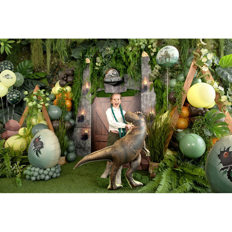 Foil balloon Jurassic World T-Rex, 92x98 cm, brown