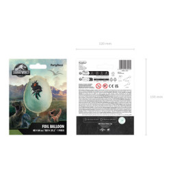 Foil balloon Jurassic World Dinosaur Egg, 48x64 cm, mix