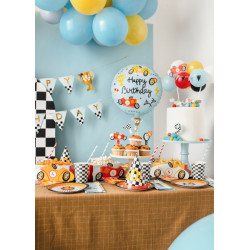 Foil balloon tablet Happy Birthday, 35x35 cm, mix