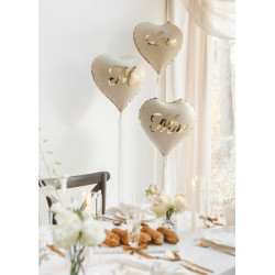 Foil balloons hearts MR and MRS, 45 cm, mix (1 pkt / 2 pc.)