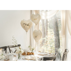 Foil balloons hearts MR and MRS, 45 cm, mix (1 pkt / 2 pc.)