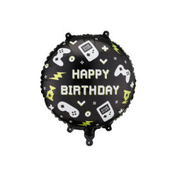 Foil balloon tablet Happy Birthday, 35x35 cm, mix