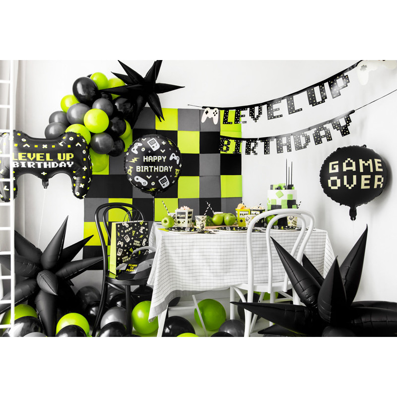 Foil balloon tablet Happy Birthday, 35x35 cm, mix