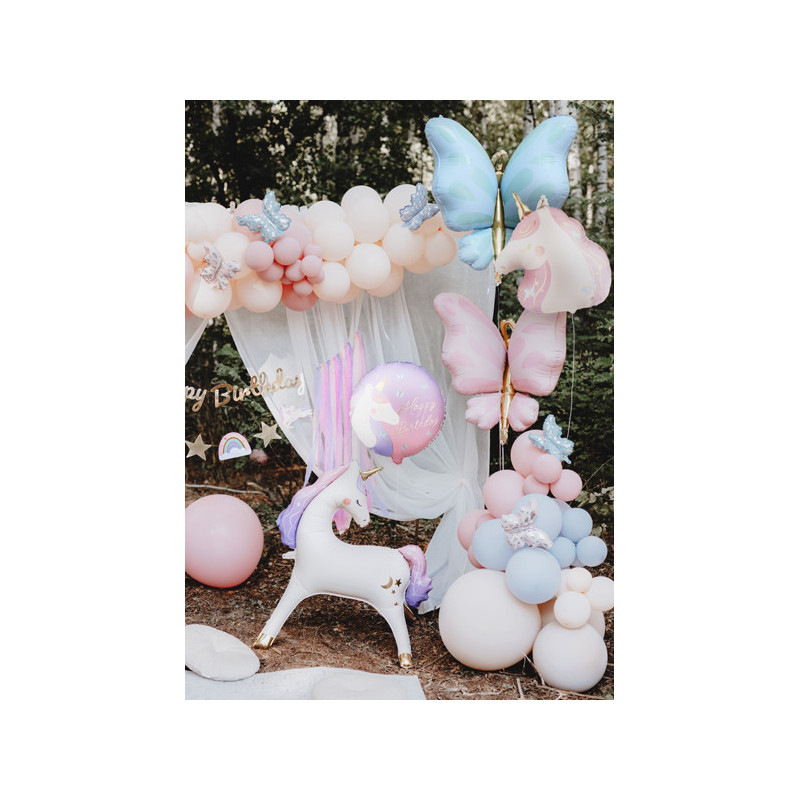 Foil balloon tablet Happy Birthday with unicorn, 35x35 cm, mix Foil balloon tablet Happy Birthday with unicorn, 35x35 cm, mix