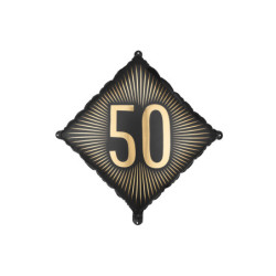 Foil Balloon ''50'', 46x46 cm, mix