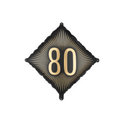 Foil Balloon ''80'', 46x46 cm, mix