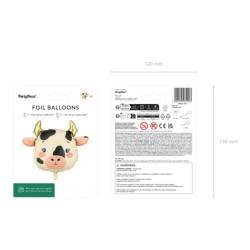 Foil balloon Cow, 57x47 cm, mix