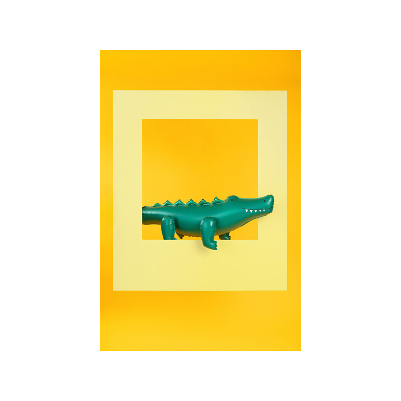 Standing foil balloon Crocodile, 126x36 cm, mix Standing foil balloon Crocodile, 126x36 cm, mix