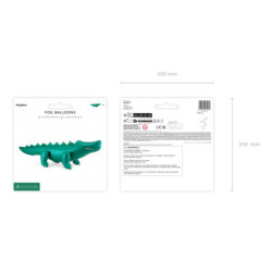 Standing foil balloon Crocodile, 126x36 cm, mix Standing foil balloon Crocodile, 126x36 cm, mix