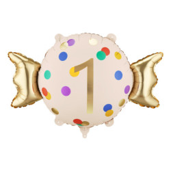 Foil balloon Candy ''1'', 61x37 cm, mix