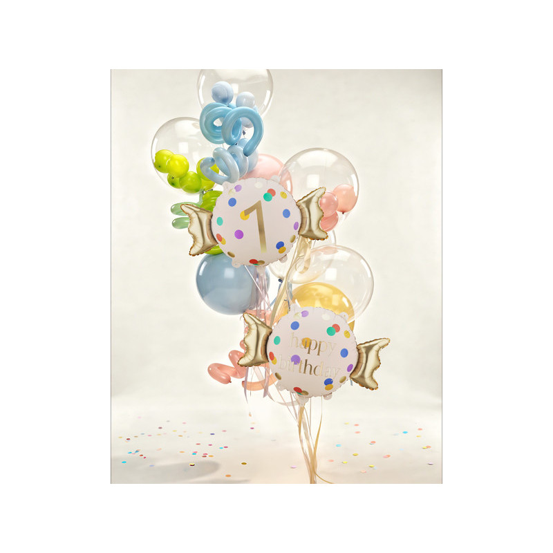 Foil balloon Candy ''1'', 61x37 cm, mix Foil balloon Candy ''1'', 61x37 cm, mix