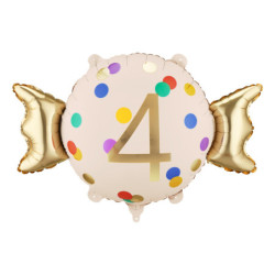 Foil balloon Candy ''4'', 61x37 cm, mix