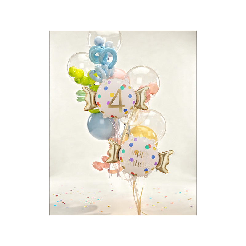 Foil balloon Candy ''4'', 61x37 cm, mix Foil balloon Candy ''4'', 61x37 cm, mix