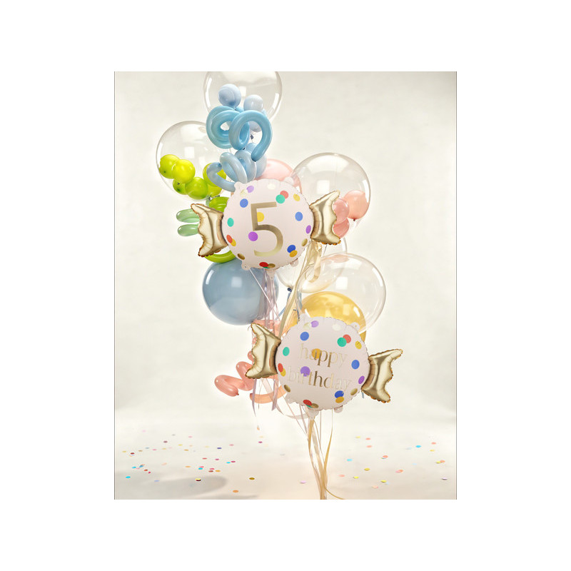 Foil balloon Candy ''5'', 61x37 cm, mix Foil balloon Candy ''5'', 61x37 cm, mix